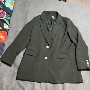 Vince Camuto Black Blazer with Gold Buttons